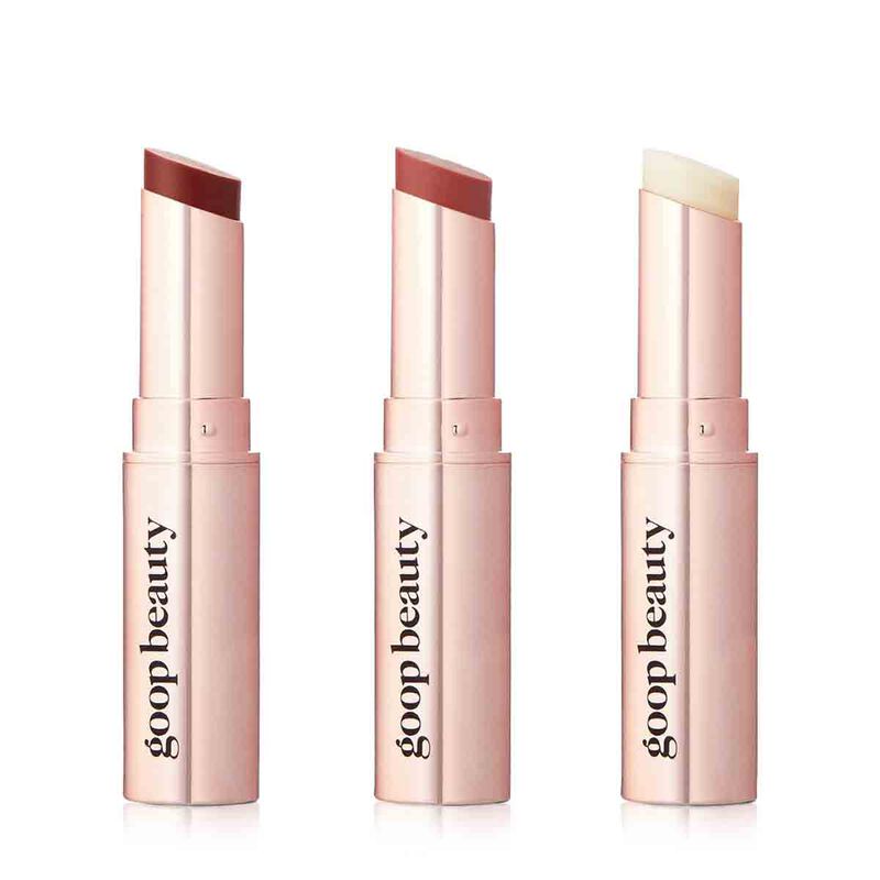 goop goopgenes clean nourishing lip balm trio